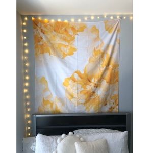 Wall Tapestry - Yellow Peony Flowers